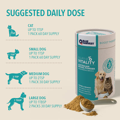 Marine Vitality - The Only Mussel Powder Grown and Made in Australia. 150g.